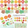 Fruit Educational Kids Fraction Board For Early Childhood Math Building Skills