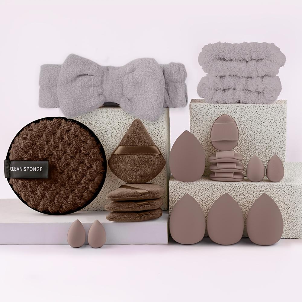 20pcs Makeup Brush Set, Featuring Soft And Fluffy Tools for Foundation, Powder, And Eyeshadow Blending Includes Makeup Sponges & Washing Headband