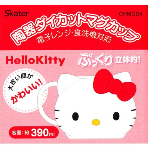 Skater Pottery Mug 390ml Die Cut Kuromi Sanrio CHMGD4-A