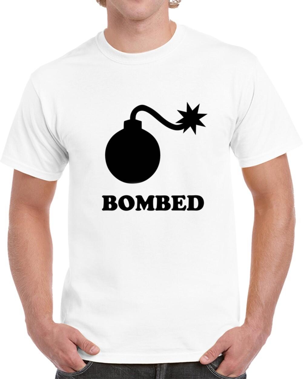 Bombed Funny Drinking T-Shirt Sarcastic Party Tee Amusing Drinking Unisex TShirt XL