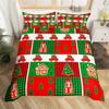 Vánoční povlak na přikrývku Santa Claus Ložní souprava Vánoční Šťastný Nový Rok Dekor Přikrývka Mikrovlákno Přehoz na postel Královská velikost
