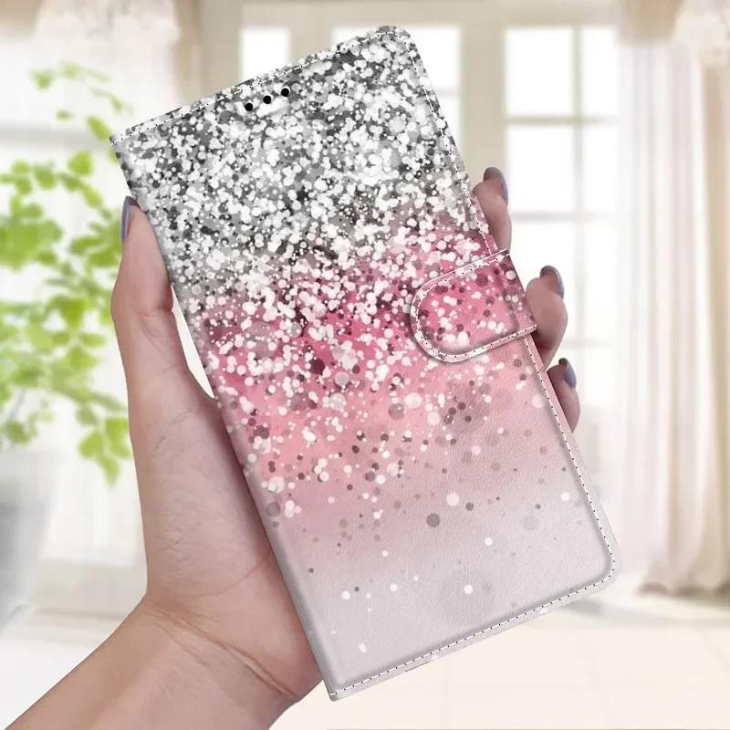 Butterfly Case for Motorola Moto G85 G75 G55 G35 G15 G05 Etui Leather Painted Case for Moto G85 G 85 Capa Stand Book Cover Funda