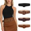 Retro Y2K Faux Suede Wide Belt: Plush, Skirt-Style, Fashionable Women's Waistband