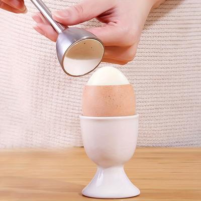 Eierköpfer aus Edelstahl - Müheloser Eierschalenöffner für weichgekochte und hartgekochte Eier, Langlebiges Küchengerät mit ergonomischem Griff