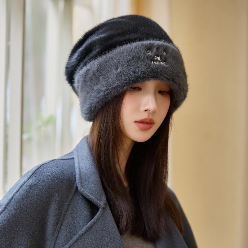 Women Outdoor Fashion Fur Hat Warm Windproof Head Cap Faux Fur Hats Travel Ear Hat