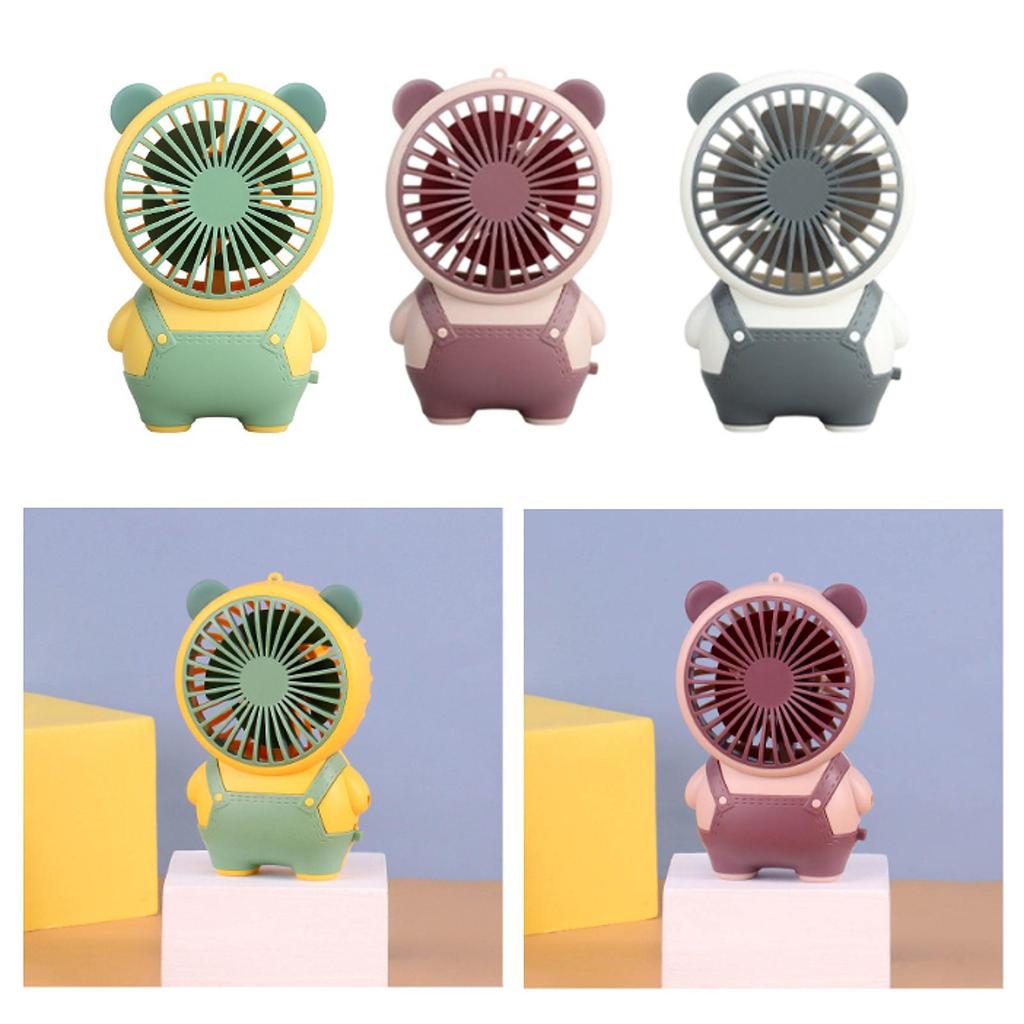 Portable Handheld Fan Low Noise Rechargeable USB Charging Summer Gift Table Pocket Size for Office Home Travel Camping Fishing