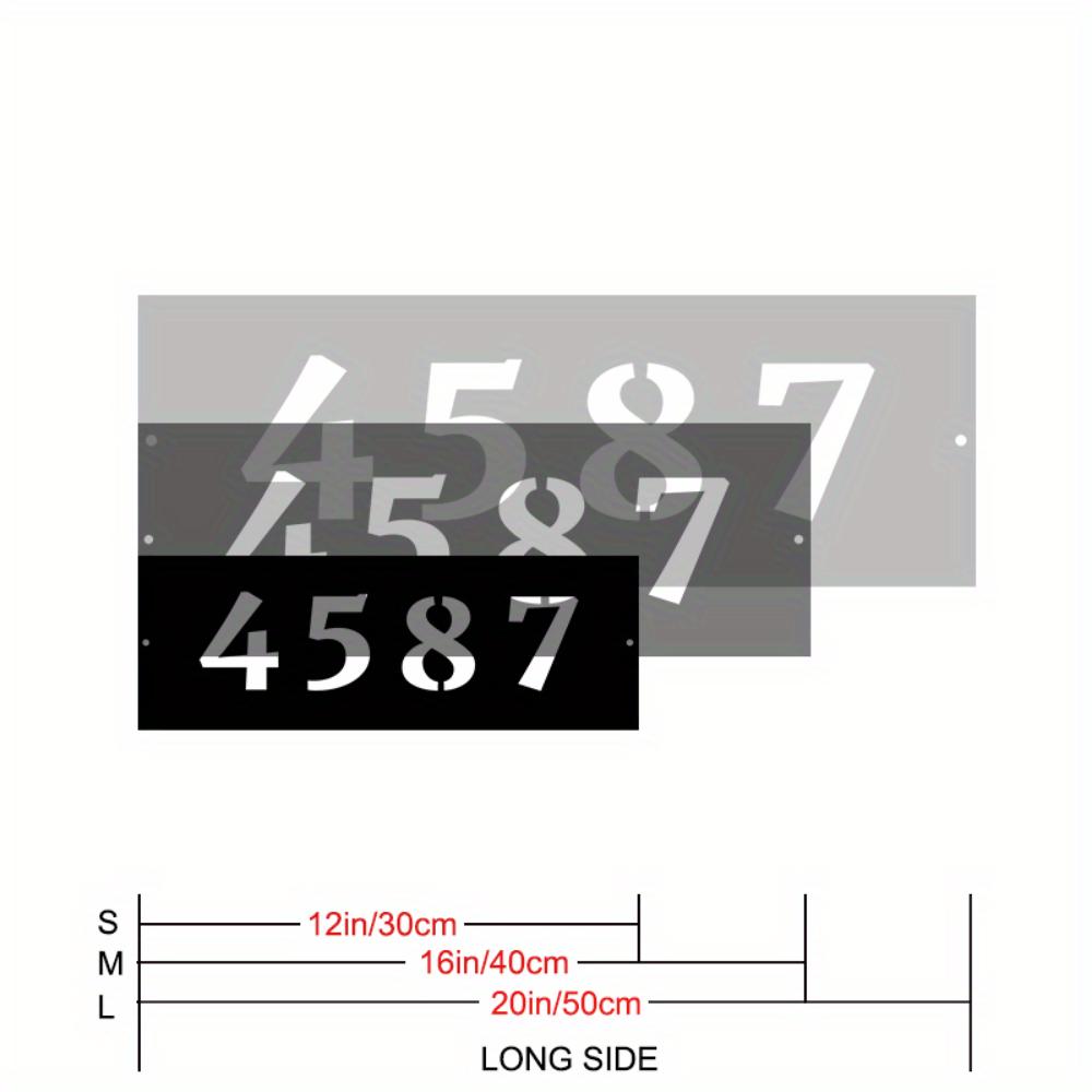 Unique Custom Metal House Number Sign Modern Iron Scroll Nameplate Personalized Wall Art Home Decor 30cm