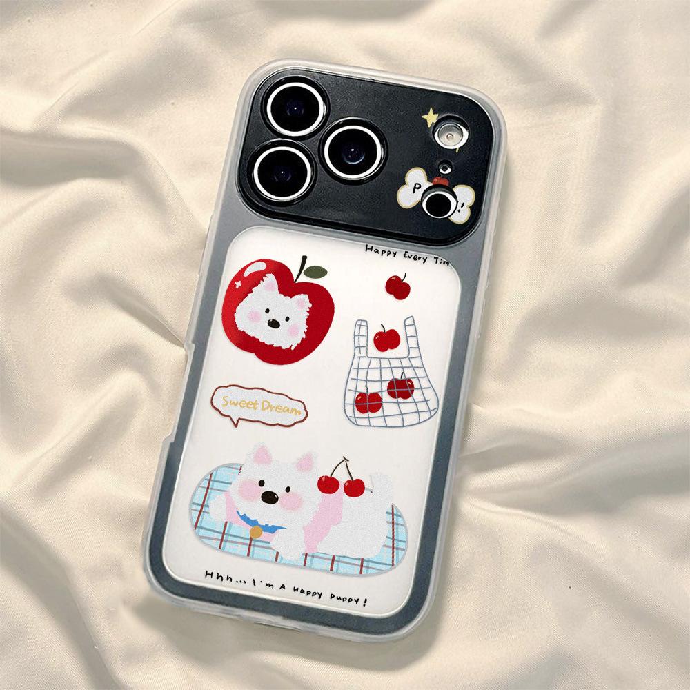Apple Head Puppy Is Suitable for iPhone17promax Two-in-one Mobile Phone Case, Apple 16 Niche 15 Generation Is Simple