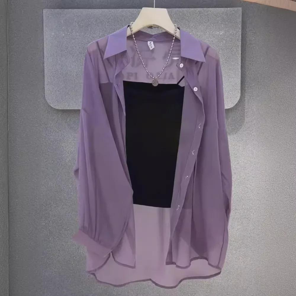 Dámský letní kardigan z ledového hedvábí s POLO límcem a ochranou proti slunci - Prodyšný, mírně průsvitný a lehký.