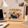 Photo Frame, 2026 Graduation Season Theme, Wood Carving with Stable Base Memory Frame, Graduation Gift for Parties And Commemorations