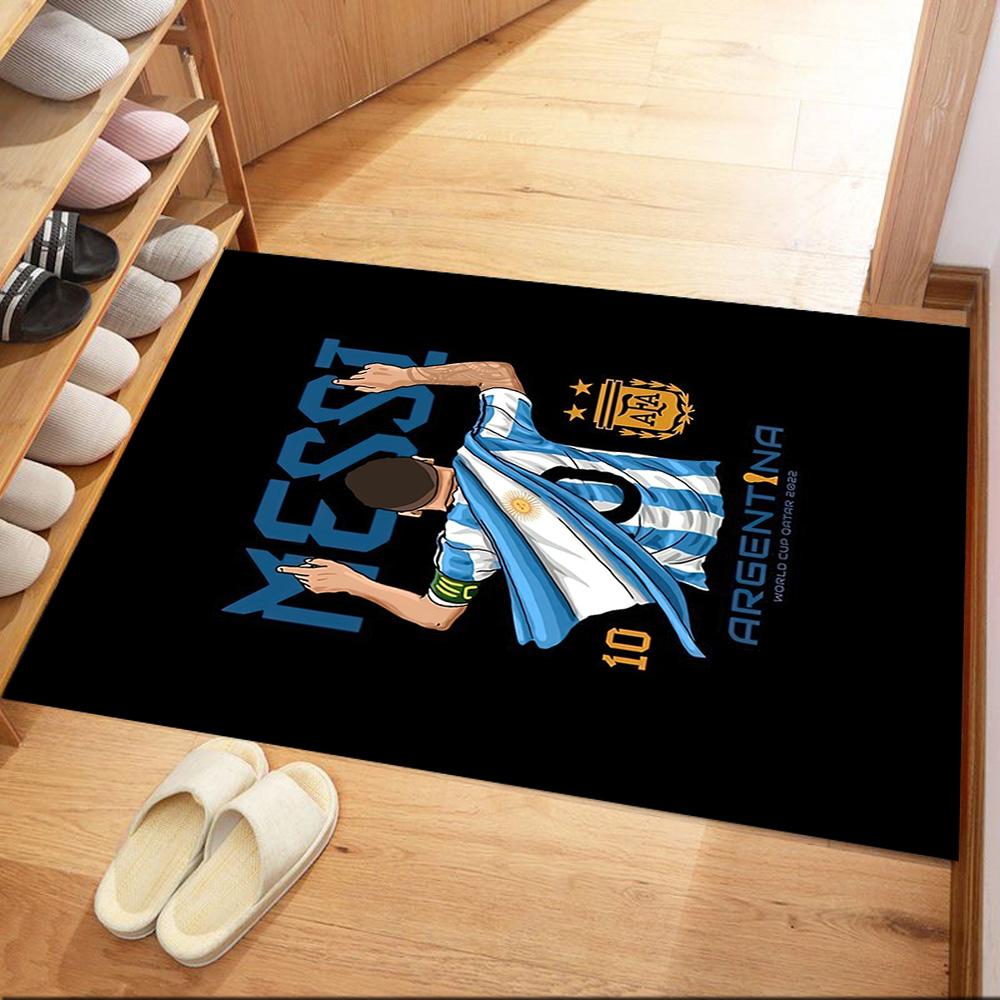 Messi's Iconic Number 10 Square Rugs Are a Great Choice for Living Rooms, Bedrooms, Home Décor, and As Gifts.