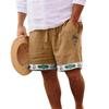 Men's Cotton And Linen Solid Color Lace-up Sweatpants Men's Shorts Casual Pants