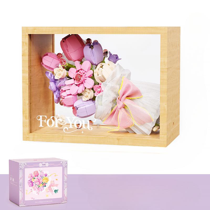 Building Blocks  Bouquets  Photo Frames  Decorative Micro-particle Assembled Toys  Holiday Gifts for Girls