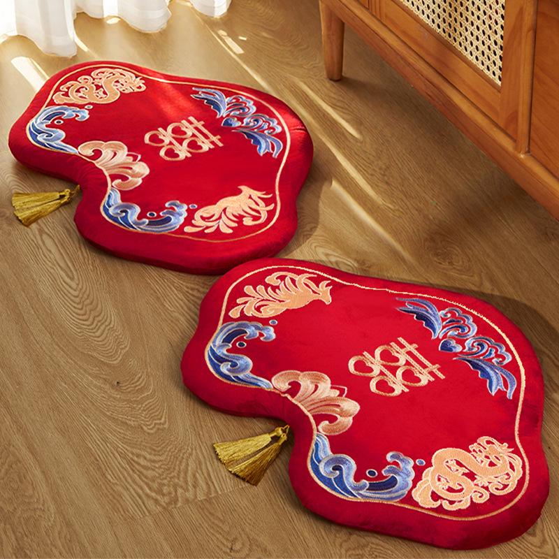 Wedding Kneeling Pads for Bride and Groom: Thickened Red Cushions for Tea Ceremony