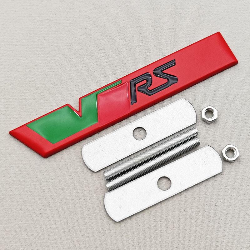 DCLR3 NEUES 3D-Metall-RS-Logo VRS Auto Frontgrill-Emblem Heckklappen-Abzeichen Für Skoda VRS Octavia 2 3 Rapid Kodiaq Karoq Fabia Kamiq Superb