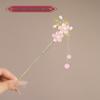Haarnadel mit roter Blume und Quaste im chinesischen Stil für Damen