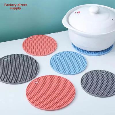 Round Silicone Honeycomb Insulation Pad: Anti-Scalding Coaster & Table Mat, High Temp Resistant Casserole Mat.