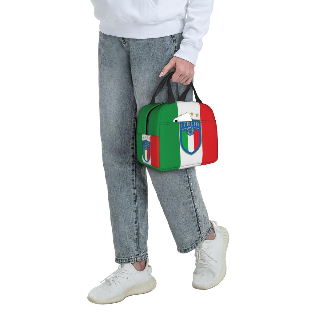 Borse Termiche per Pranzo Italia Figc per Lavoro Scuola Regalo Calcio Italiano Cooler Anti-perdita Termica Bento Box Donna Uomo