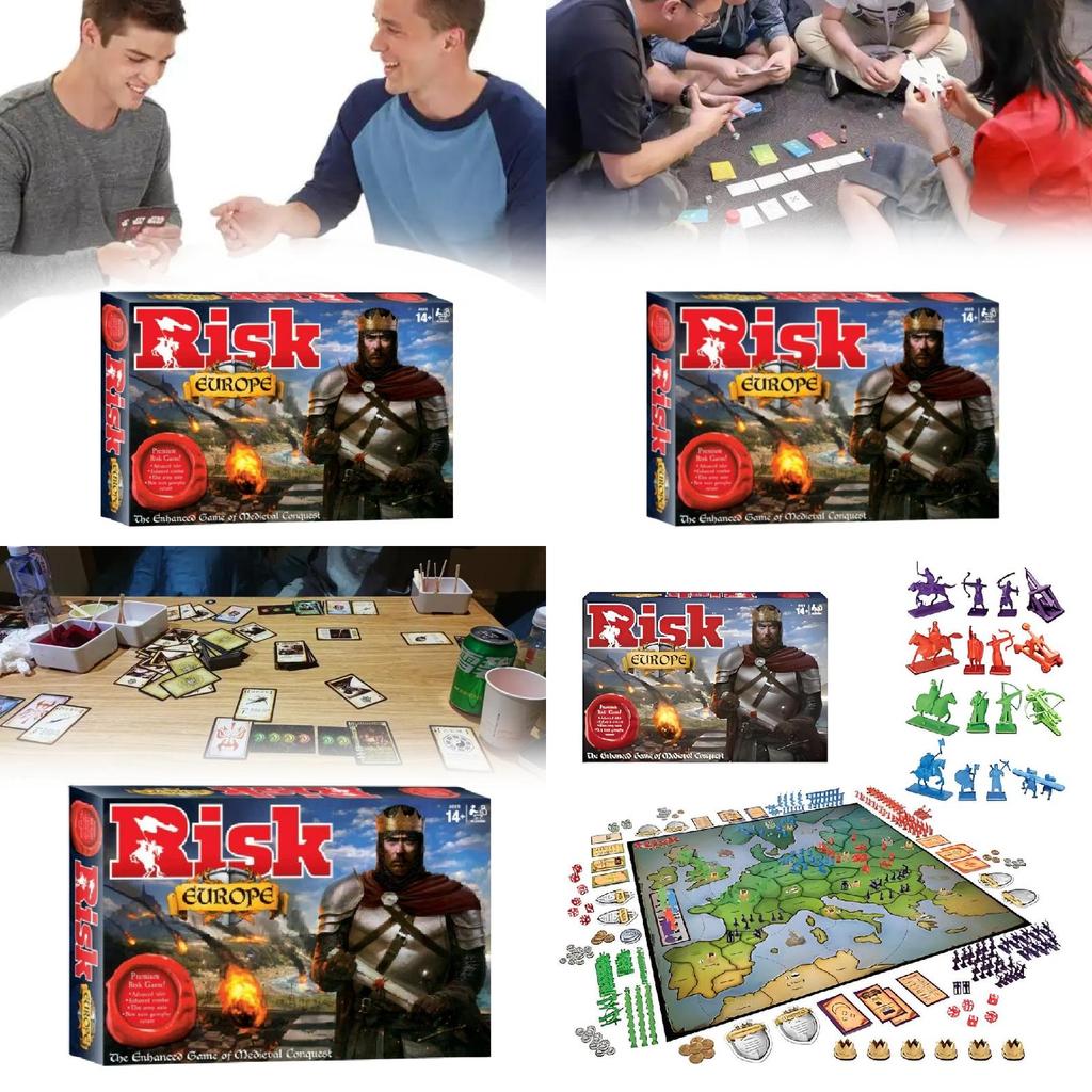 Risk Avrupa Kart Oyunu Yetişkinler ve Gençler İçin Parti Eğlencesi ve Aile Eğlencesi