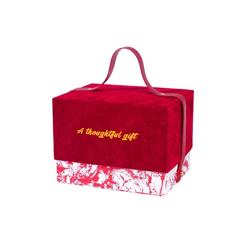 Velvet Wedding Favor Candy Box - Moshang Huakai Rectangular Gift Packaging