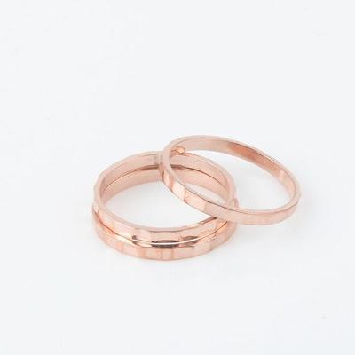 925 Sterling Silber Ring, Roségold Ring, handgemachter Ring, Designer Band Ring, Stapelring, Geschenk für Sie, Geburtstagsgeschenke