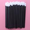 50-Pack Disposable Lip Brushes - Portable Solid Lipstick, Lip Gloss, and Makeup Cleaning Swabs
