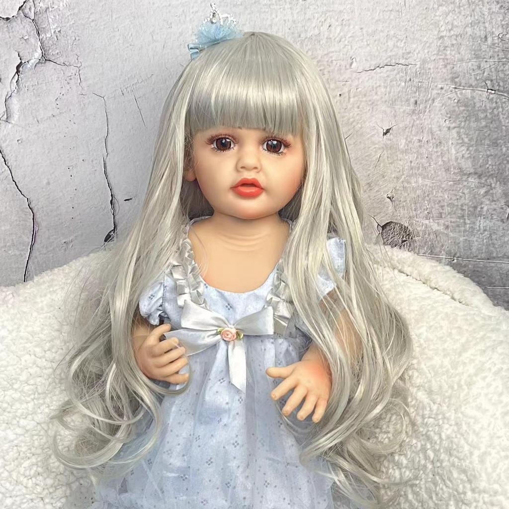 55cm Miękki Silikonowy Symulowany Niemowlak i Dziecko Towarzysz Puzzle Zabawka do Wczesnej Edukacji Lalka Reborn