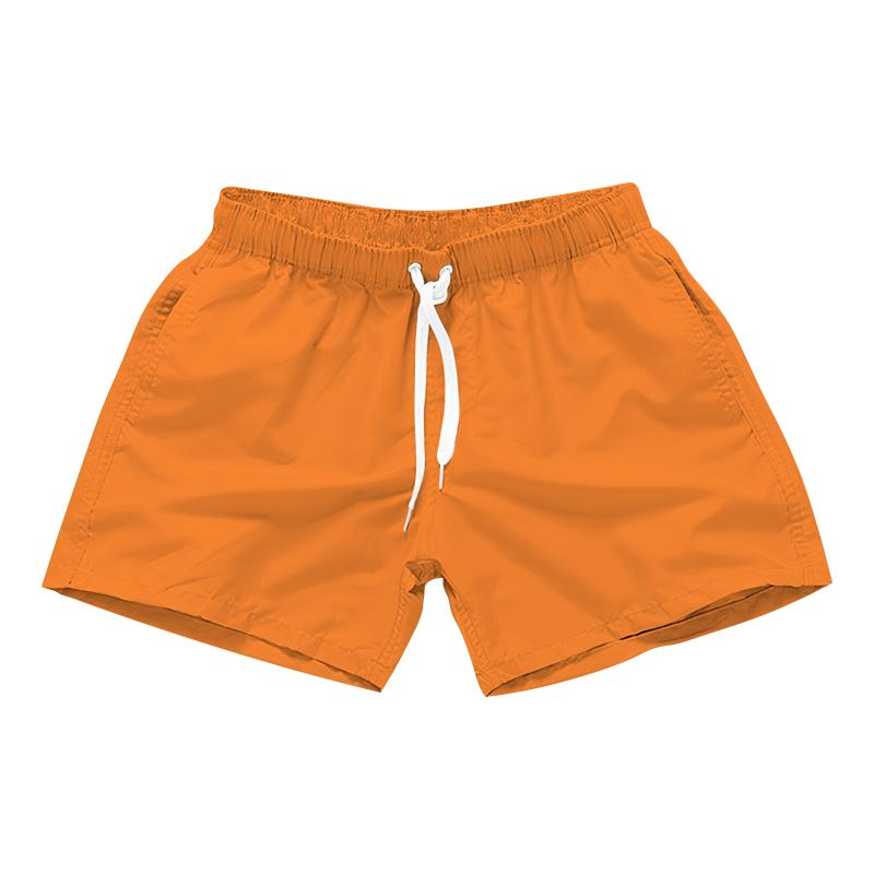 Mens Swim Trunks with Side Pockets Summer Casual Solid Color Beach Shorts Quick Dry Lightweight Board Shorts Swimwear Swimsuit