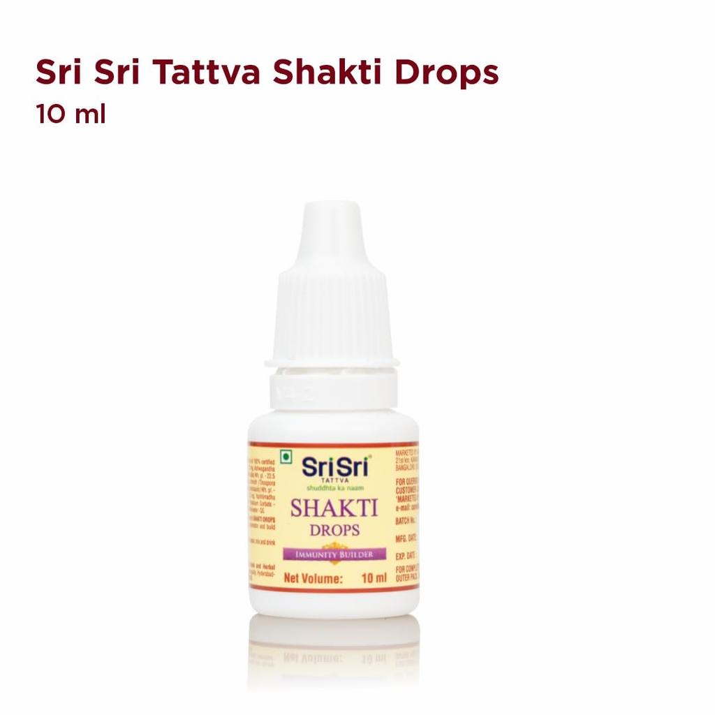 Sri Sri Tattva Shakti Drops Ayurvedic Immunity Booster for Adults & Kids 10ml X Pack of 4 Strength Stamina
