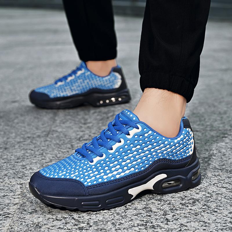 Fashion Sneakers for Men Comfort Air-cushion Running Sports Shoes Soft Sole Non-slip Trainers for Jogging Fitness Training
