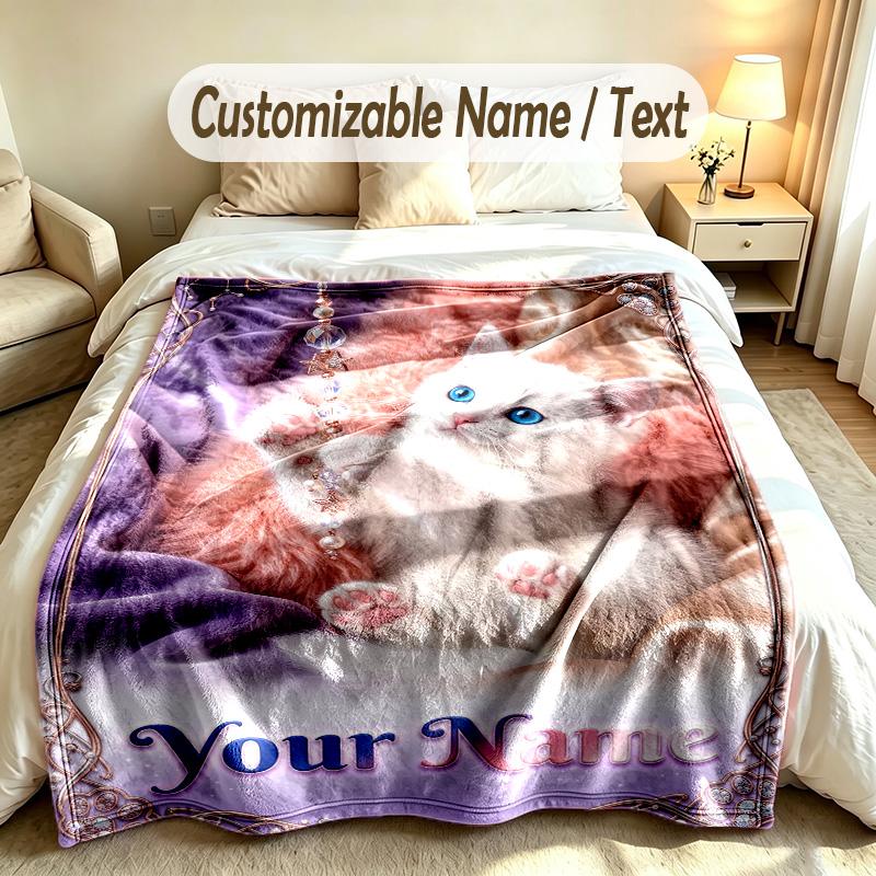 Fantasy Magie Thema Individuelle Decke Personalisierter Name & Text Maßgeschneiderte Weiche Warme Überwurfdecke Heimdekoration