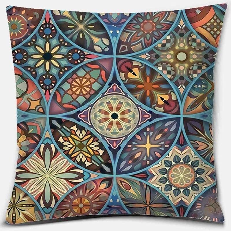 

Серія Мандала. Наволочка з візерунком. Квадратні меблі для домашнього офісу 45x45cm