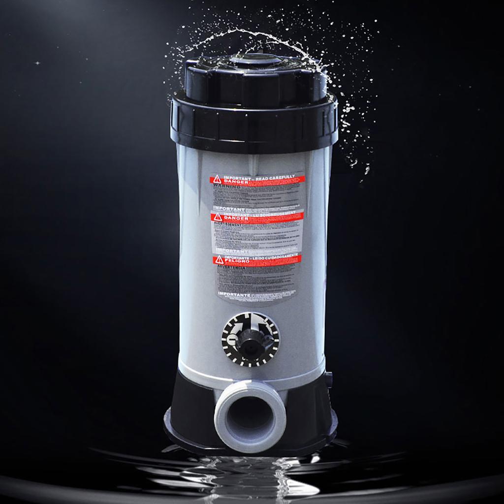 CL200 Automatic ChemicalFeeder, 9L Capacity PVC Inline Automatic Chlorinator Feeder for AboveGround Inground Swimming Pool