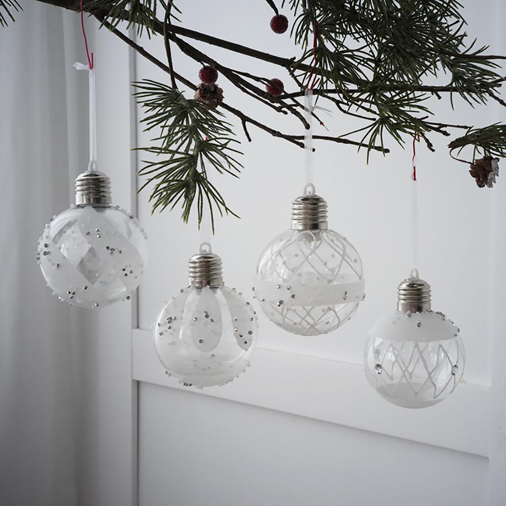 Luminous Christmas Tree Ornament: Decorative Plastic Ball