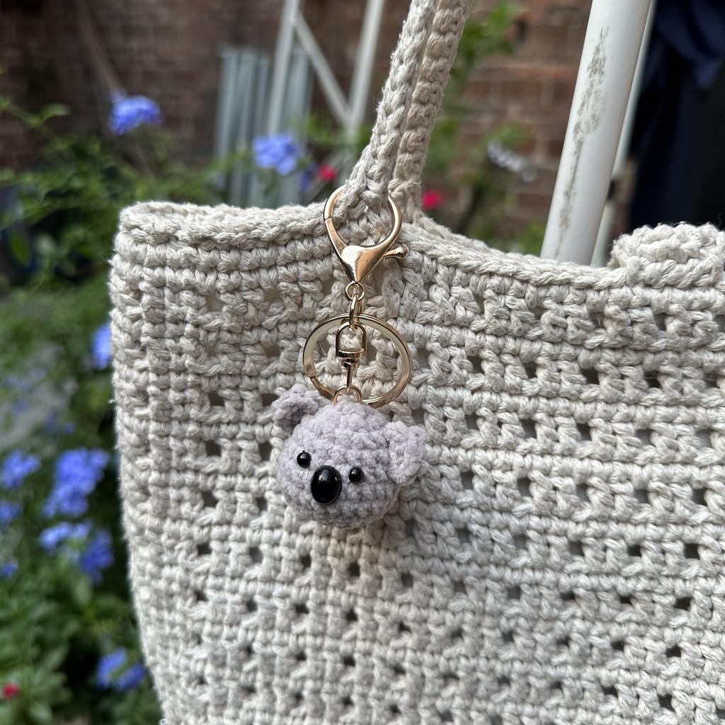 Handmade wool crocheted cartoon sunny day doll dog pig sheep chicken fox rabbit animal diy doll head key chain bag decoration