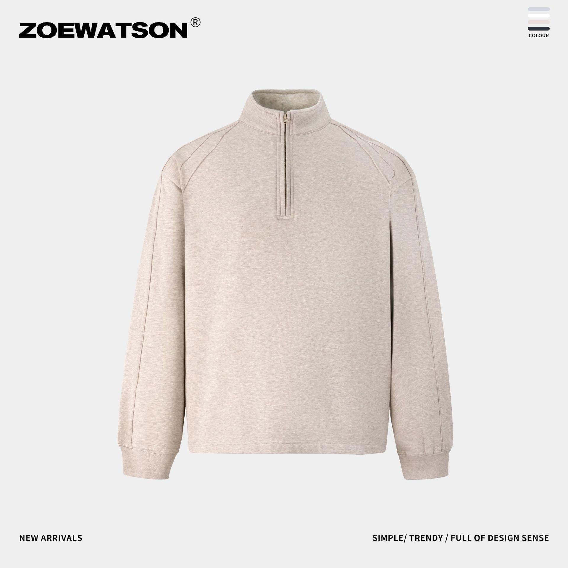 

Men s Retro Half-Zip Stand Collar Pullover Hoodie - Autumn/Winter Collection XL