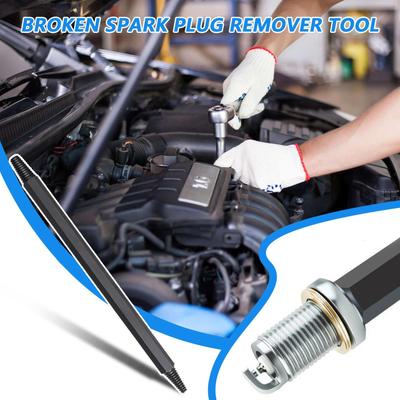 Broken Spark Plug Removal Tool Damaged Spark Plug Repair Tool Professional Reverse Thread Tap Double-Ended Remover For