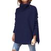 Women's High-Neck Batwing Sleeve Drawstring Knit Sweater