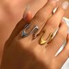 Personalized Stainless Steel Irregular Geometric Open Ring