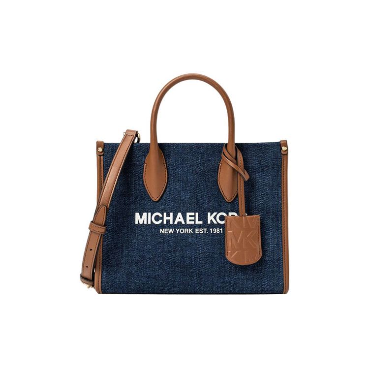 

Michael Kors MK Mirella Series 23 Zipper Closure Logo Cotton Tote Bag Women tote Blue 35F2G7ZC5C-INDIGO Basic Set (Bag+Dust Bag)