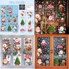 Pvc Christmas Festive Decals Decoration With Santa Reindeer Snowflake Snowman