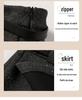Women's High-Waist Sequin Wool-Blend A-Line Skort: Autumn/Winter 2025 Slimming Side-Slit Hip-Hugging Fashion