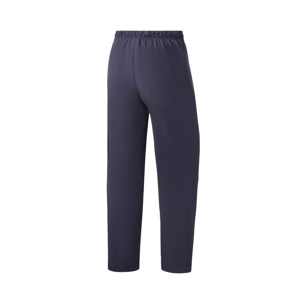 Li Ning Straight Leg Mid Rise Elastic Knit Pants Men bottoms Earth-Gray AKLT557-2