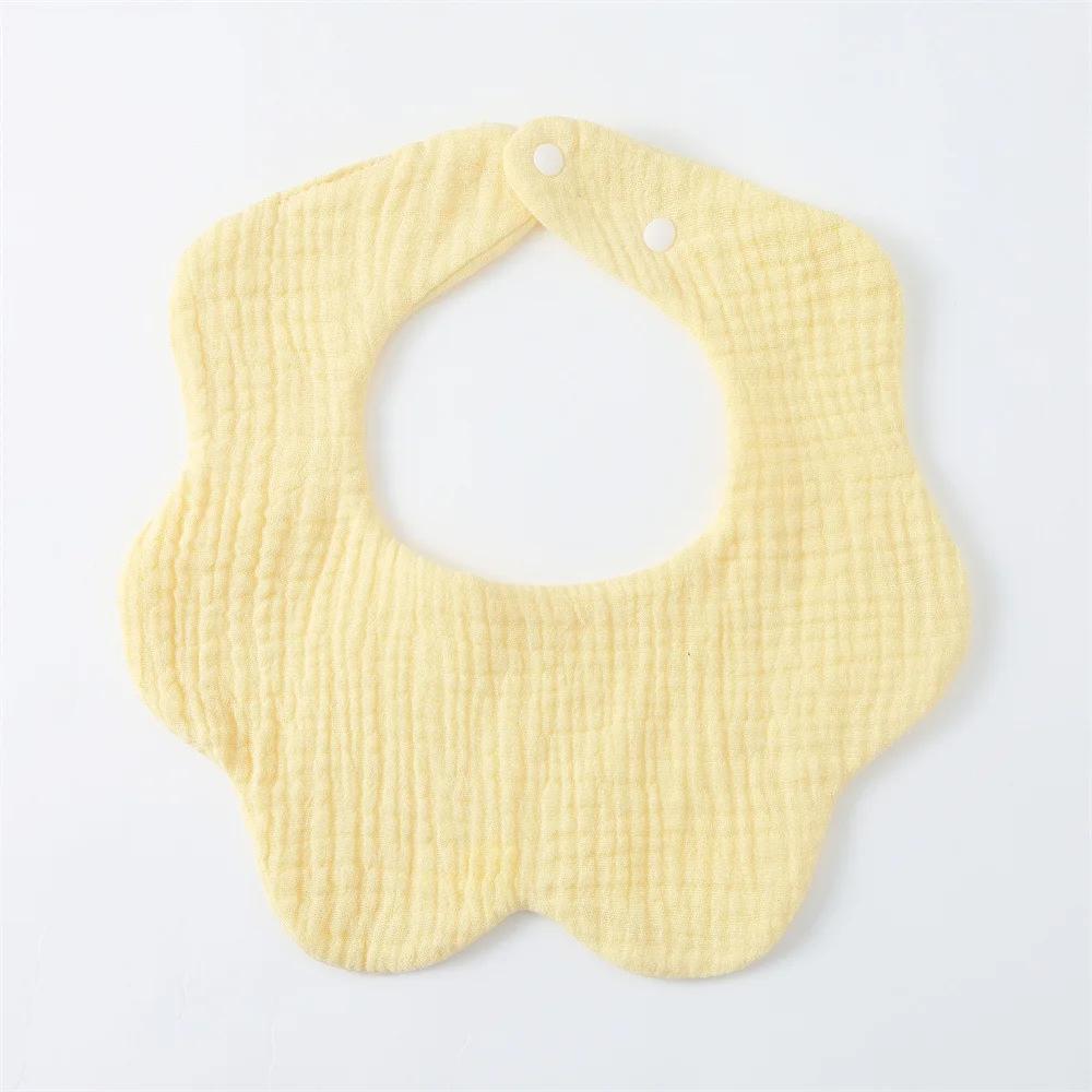 6 Lagen Baumwolle Baby Lätzchen Mullblume Baby Fütterungslätzchen Verdicktes Säugling Speicheltuch Weiches Spucktuch für Neugeborene Kinder Lätzchen