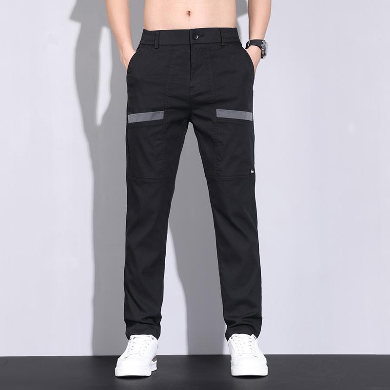 

Летние мужские брюки для гольфа из ледяного шелка Высококачественные Эластичные Модные Повседневные Дышащие Брюки 27 чёрный