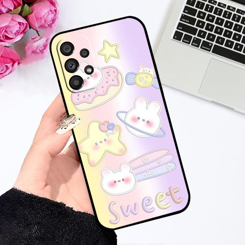 НОВЫЙ Чехол для Samsung Galaxy A23 4G A235 С цветочным узором Мягкий силиконовый ТПУ Чехол-бампер для Samsung A23 5G A236 Shell Fundas For Galaxy A23 5G