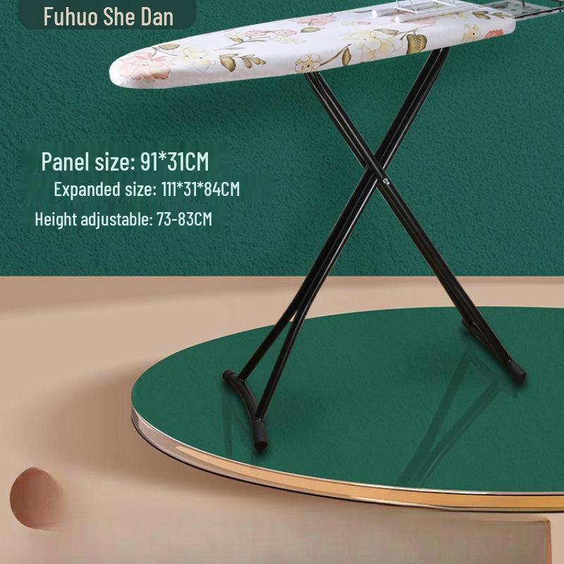 Large Folding Vertical Ironing Board with Widened Pad and Clothes Rack