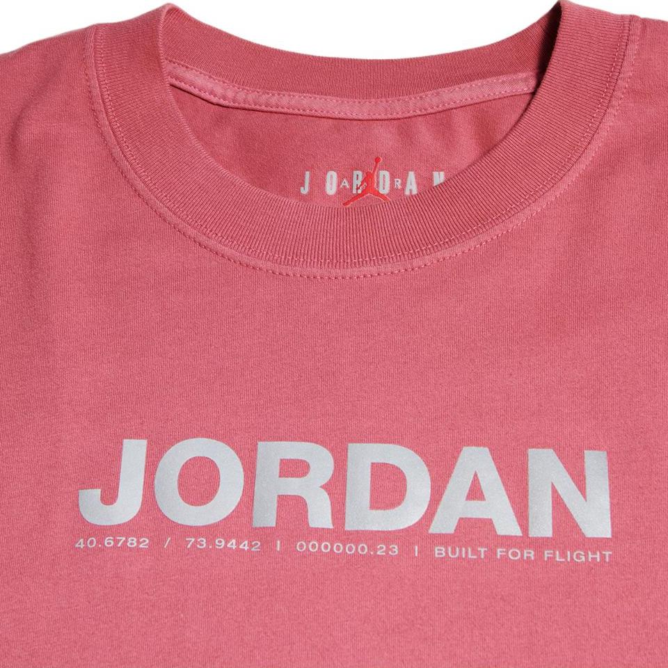 Jordan Fitness Training Gradient Short Sleeve T-Shirt Women Tops Pink White CU6373-101