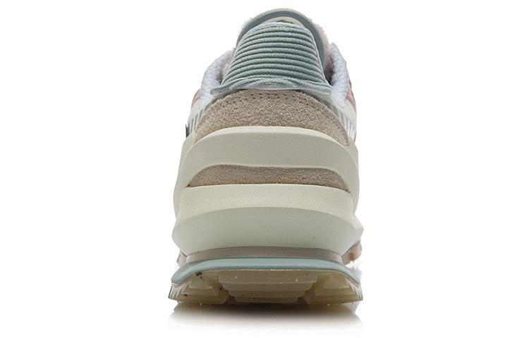 Li Ning Fangyuan Eternal Running Shoes Women's Low Top Vanilla White/Tapioca Apricot/Water Gray Green AGCR058-7