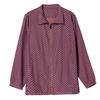 Polka Dot Stand Collar Plus Size Jacket for Women - Stylish Spring/Autumn Trench Coat for Middle-Aged Moms